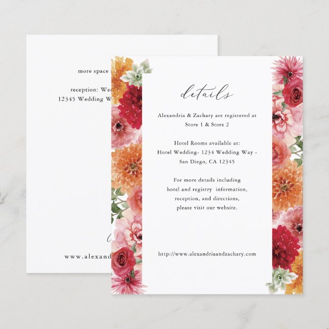 Budget Summer Multi Colour Florals Details (Front/Back)