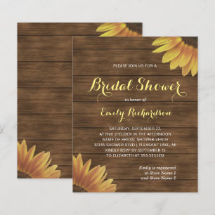 Budget Sunflower Barn Wood Rustic Bridal Shower