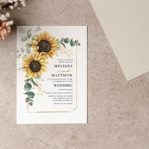 Budget Sunflower Eucalyptus Greenery Wedding