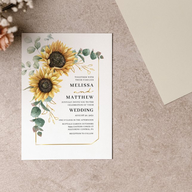 Budget Sunflower Eucalyptus Greenery Wedding (Creator Uploaded)