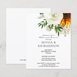 Budget Sunflower Floral Rehearsal Dinner