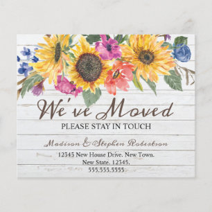 Budget Sunflower Moving    Change of Address 