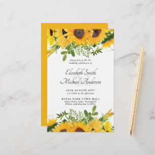 BUDGET Sunflowers Wedding Invite