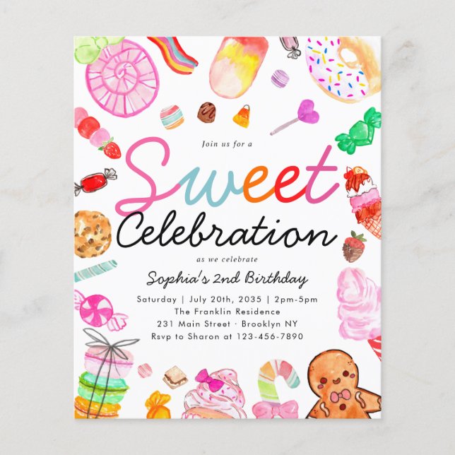 Budget Sweet Celebration Kids Candyland Birthday (Front)