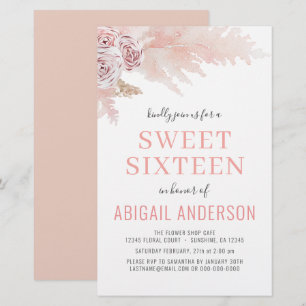 Budget Sweet Sixteen Boho Chic Birthday Invitation