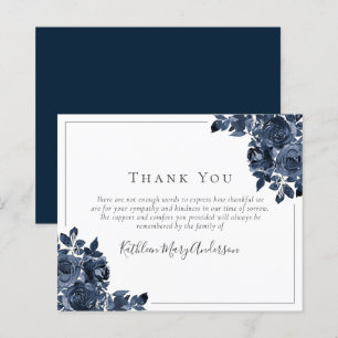 BUDGET Sympathy Floral Funeral Thank You Note 