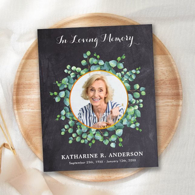 Budget Sympathy Funeral Thank You Card Eucalyptus (Creator Uploaded)