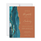 Budget Teal Gold Agate Burnt Orange Rust Wedding
