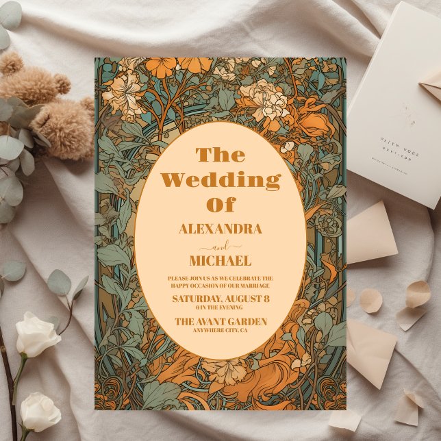 Budget Terracotta Floral Art Nouveau Wedding (Creator Uploaded)