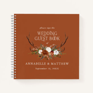 Budget Terracotta floral mariage livre d'hôte rust