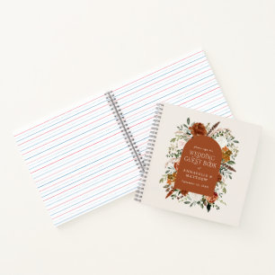 Budget Terracotta floral wedding guest book rustic