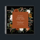 Budget terracotta floral wedding guest book rustic<br><div class="desc">Terracotta,  natural,  sage green and black floral botanical stag modern rustic elegant arch wedding budget guest book favour decor design. Part of a modern collection.</div>