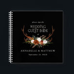 Budget Terracotta floral wedding guest book rustic<br><div class="desc">Terracotta,  natural,  sage green and black floral botanical stag modern rustic elegant arch budget wedding budget guest book favour decor design. Part of a modern collection.</div>