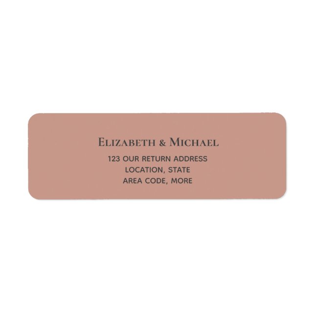 BUDGET Terracotta Monochrome Wedding  (Front)
