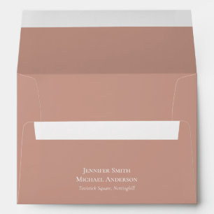 BUDGET Terracotta Monochrome Wedding  Envelope
