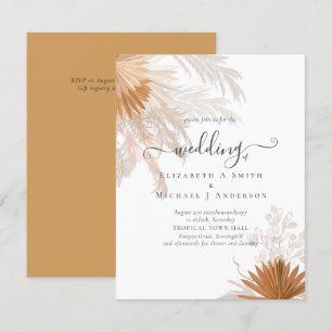 BUDGET Terracotta Pampas Grass Tropical Wedding