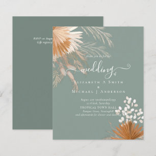 BUDGET Terracotta Pampas Grass Tropical Wedding