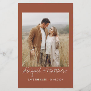 Budget Terracotta Save The Date Invitation  Flyer
