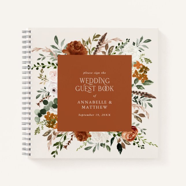Budget terre cuite fleurie mariage livre d'hôte ru (Devant)