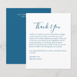 BUDGET Thank You Funeral Memorial Card Templates