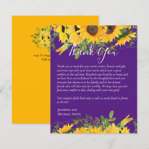 BUDGET Thank You Funeral Memorial Card Templates