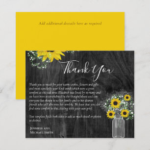 BUDGET Thank You Funeral Memorial Card Templates