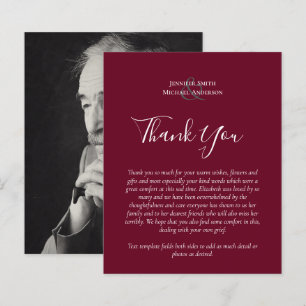 BUDGET Thank You Funeral Memorial Card Templates