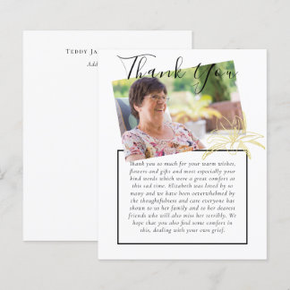 BUDGET Thank You Funeral Memorial Obituary PHOTO