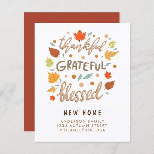 Budget Thankful Grateful Blessed New Home (Front/Back)