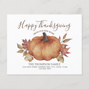 BUDGET Thanksgiving Pumpkin Moving Announcement