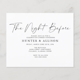 Budget  The Night Before   Invitation Flyer