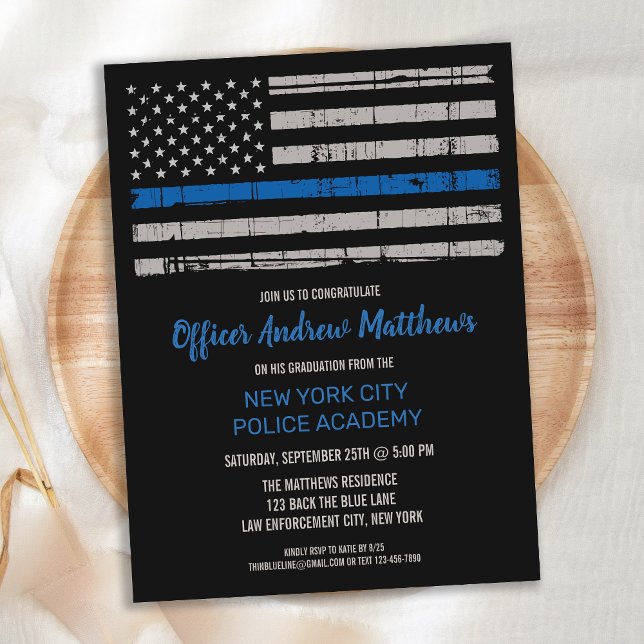 Budget Thin Blue Line Law Enforcement Graduation (Creator Uploaded)