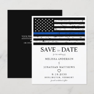 Budget Thin Blue Line Police Wedding Save The Date