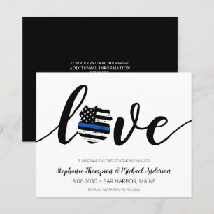 Budget Thin Blue Line Police Wedding Save The Date