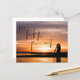 Budget Tied the Knot Photo Elopement Announcement