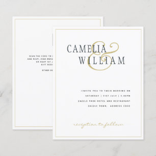 BUDGET Timless Classic Gold White Wedding