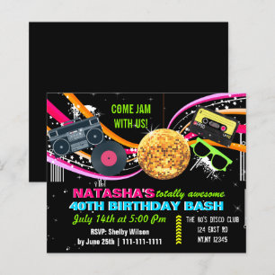 Budget Totally 80's Retro Birthday Invitation