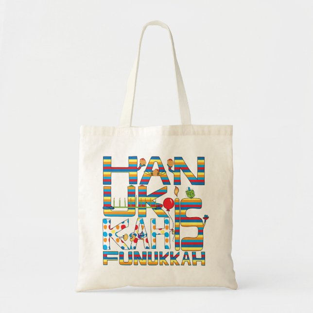 Budget Tote Bag "Hanukkah is Funukkah!" (Front)