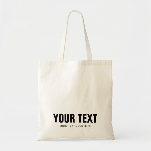 Budget Tote Bags Custom Add Text Logo Here Top (Front)