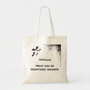 Budget Tote Halloween Candy Bag for Kids With Name