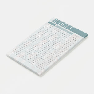 Budget Tracker Overview Snowman Post it notes