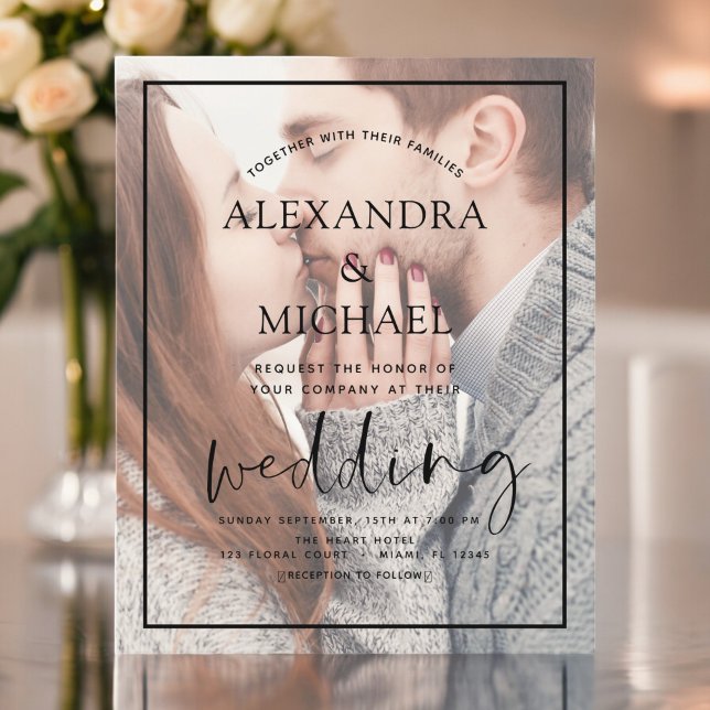 Budget Transparent Photo Wedding Invitations (Creator Uploaded)