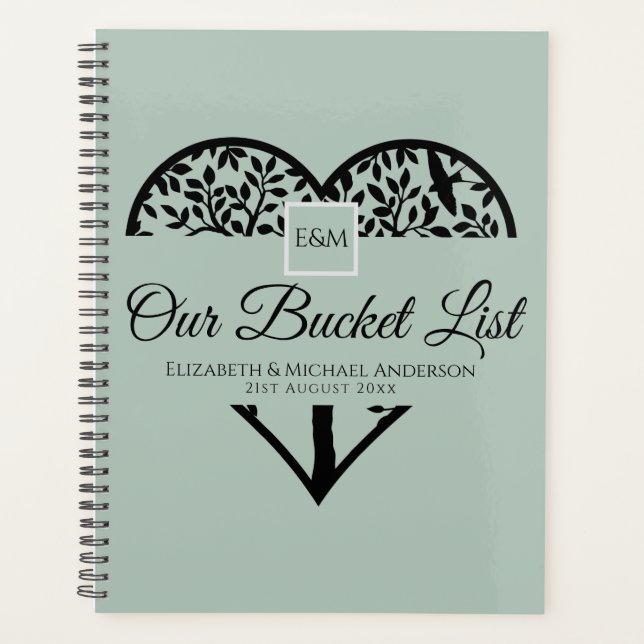 BUDGET Tree of Life Couples BUCKET LIST Keepsake Planner (Front)