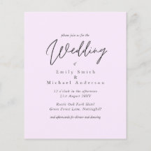 BUDGET Trending Colour Pink Wedding Invite
