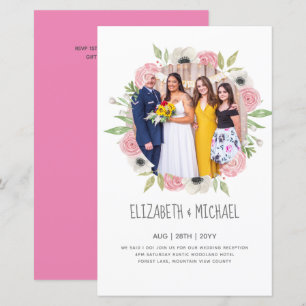 Budget Trending PHOTO Wedding Reception Invites