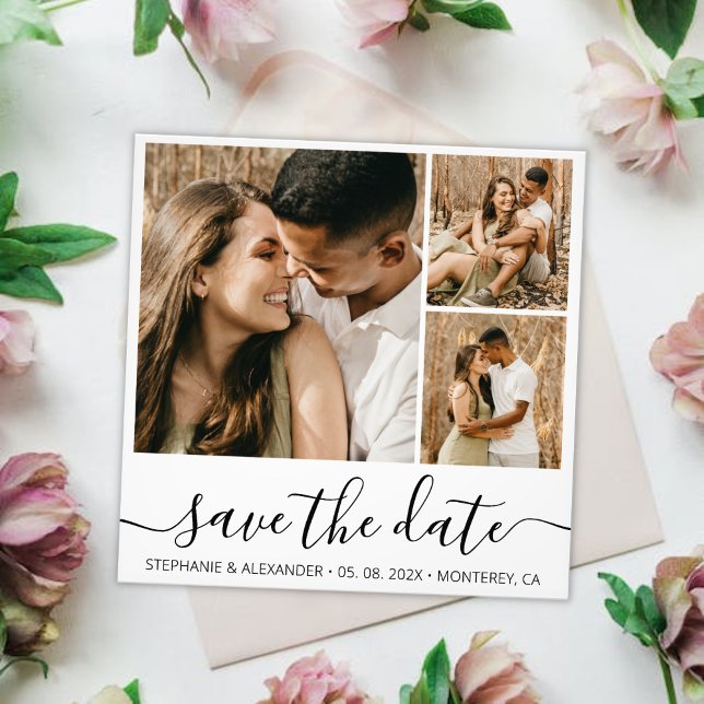Budget Trendy Script Photo Save The Date (Creator Uploaded)