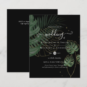 BUDGET  Tropical Island Palm Leaves Beach Wedding