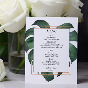 Budget Tropical Palm Leaf wedding Menu