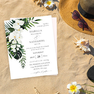 Budget Tropical Palm & White Floral Wedding 2