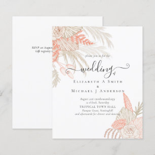 BUDGET Tropical Pampas Grass Terracotta Wedding